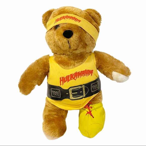 Hasbro Toys Vintage Hulk Hogan 8s Wwe Hasbro Titan Sports Teddy Bear Plush Stuffed Animal